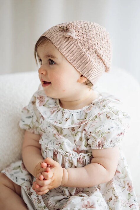 Jamiks czapka dziecięca LUVIA różowa JWI026