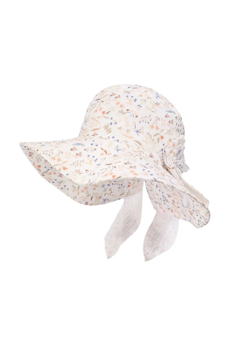 Jamiks pălărie cu boruri largi pentru copii, din bumbac MILOA bej JLI101