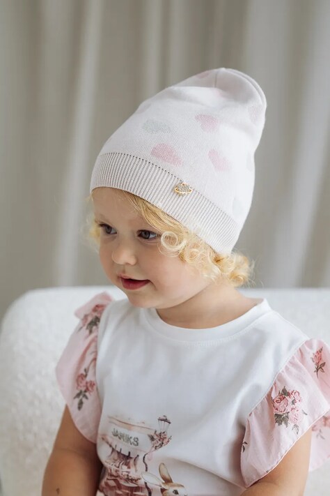 Jamiks czapka beanie dziecięca MILULI różowa JWI027