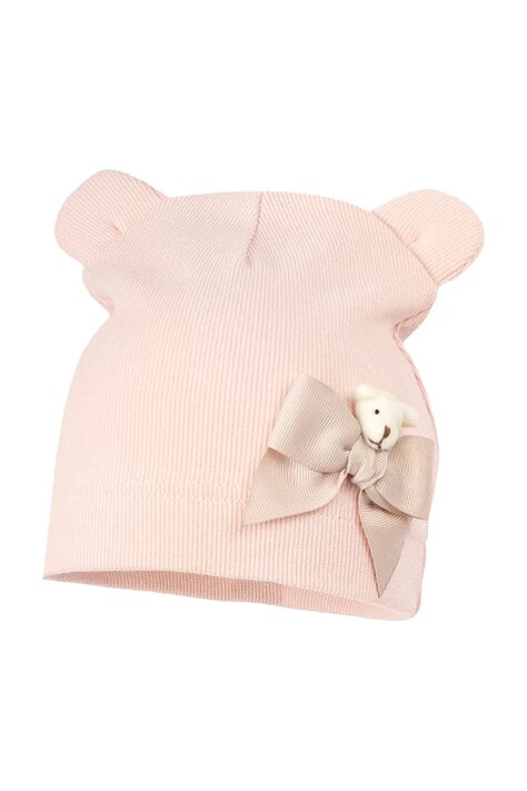 Jamiks czapka beanie dziecięca PELUNA różowa JWI112