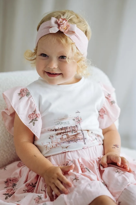 Jamiks opaska na głowę dziecięca POMPELINA różowa JWI094