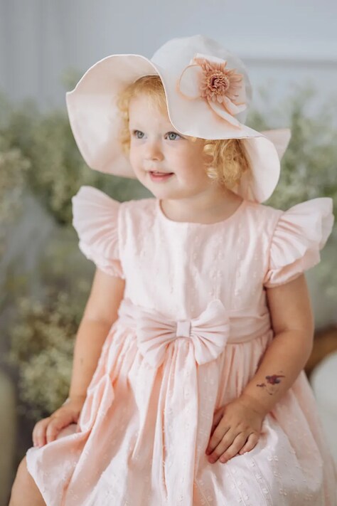 Jamiks kapelusz dziecięcy bawełniany SANDRA pomarańczowy JLI068