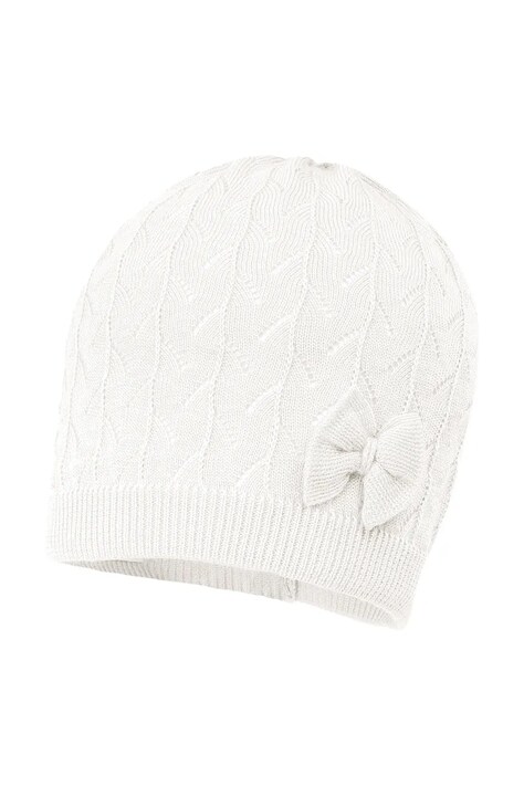 Jamiks czapka beanie dziecięca z wiskozy YVONNE biała JWI011