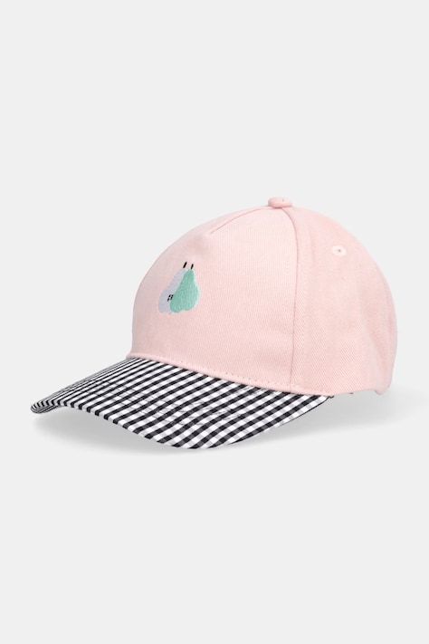 United Colors of Benetton czapka z daszkiem dziecięca bawełniana różowa 60BPRA005