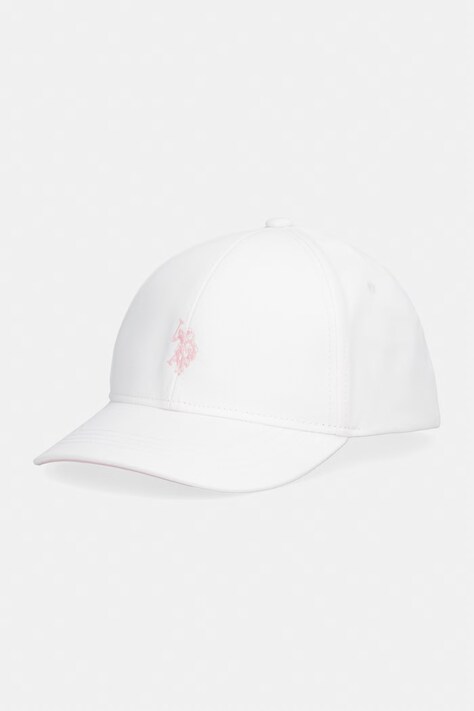 U.S. Polo Assn. Καπέλο με γείσο παιδικό βαμβακερό λευκό USG0321