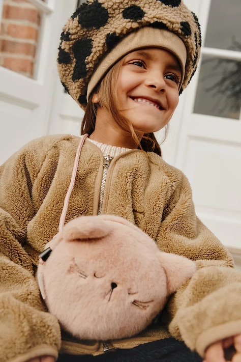 Детска барета Liewood Poplar Pile Beret Hat в бежово LW20828