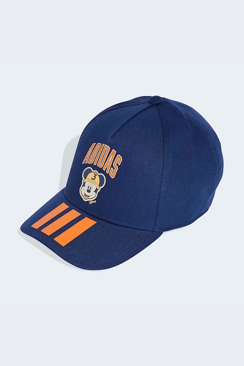 Детска памучна шапка с козирка adidas Performance DISNEY в тъмносиньо KA9885