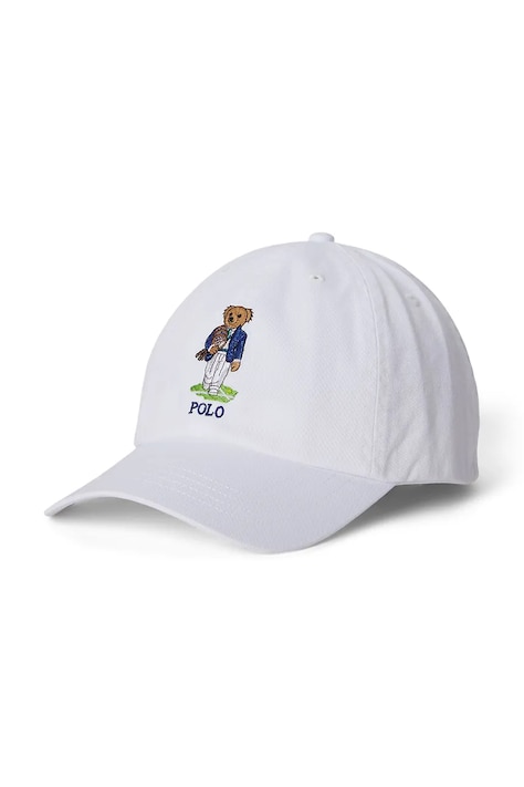 Polo Ralph Lauren kapa sa šiltom za djecu pamučna bijela 322B18710002