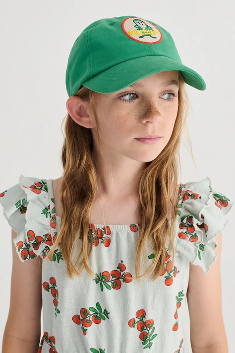 Bobo Choses czapka z daszkiem bawełniana dziecięca Mr Pickles kolor zielony B126AI014