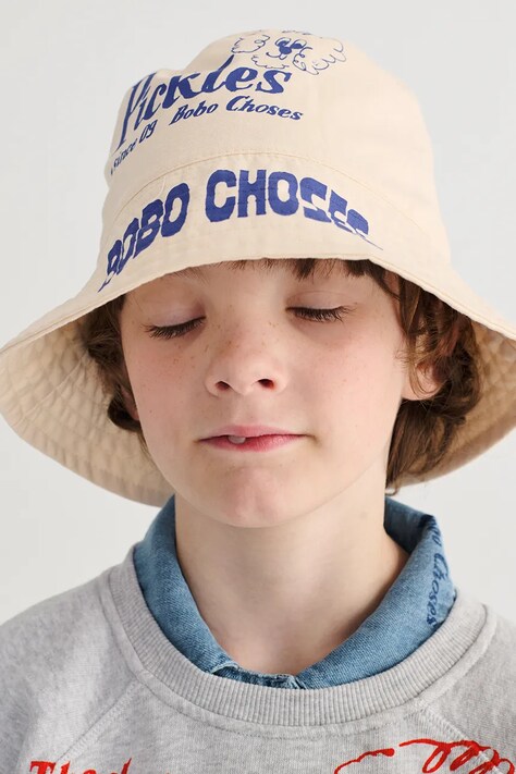 Bobo Choses kapelusz bawełniany dziecięcy Pickles kolor beżowy B126AI019