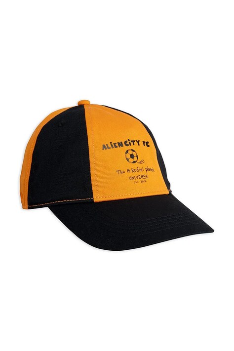 Mini Rodini berretto per bambini in cotone Alien City FC arancione 26265107