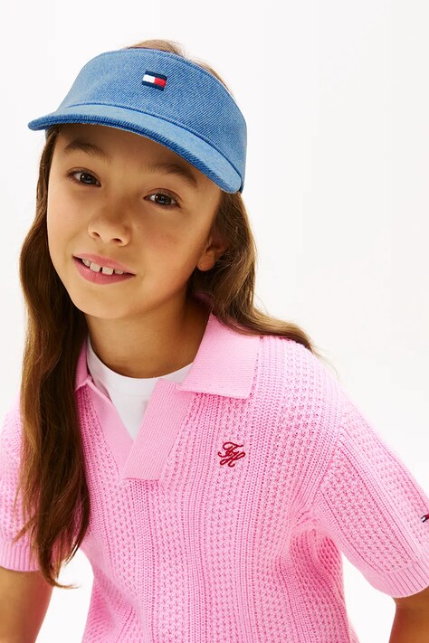 Tommy Hilfiger czapka dziecięca bawełniana niebieska KA0KA00045