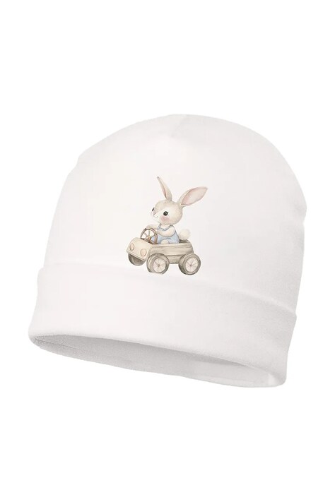 Jamiks czapka dziecięca bawełniana LUMO biała JWI062