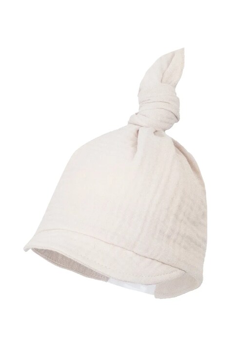 Jamiks niemowlęca bawełniana czapka z daszkiem PONELI beżowe JLI079