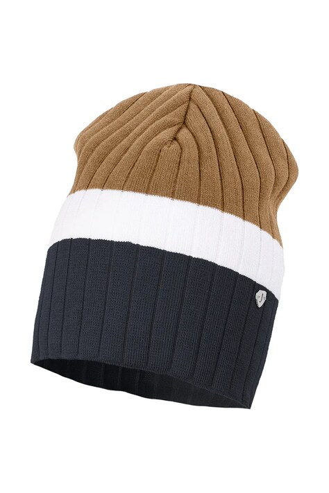 Jamiks czapka beanie dziecięca bawełniana PUFFE brązowa JWI016