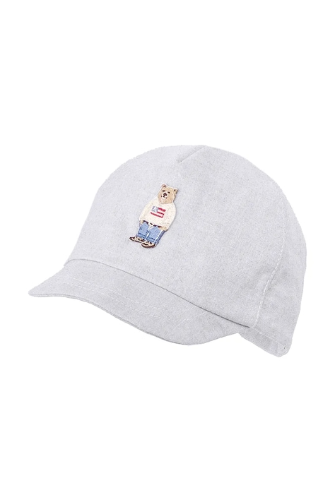 Jamiks czapka z daszkiem dziecięca bawełniana TESORINO szara JLI087