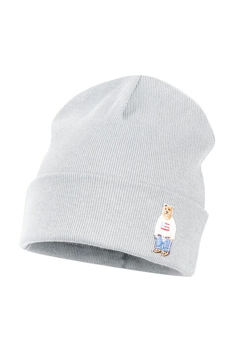 Jamiks czapka beanie dziecięca bawełniana FOCU szara JWI037
