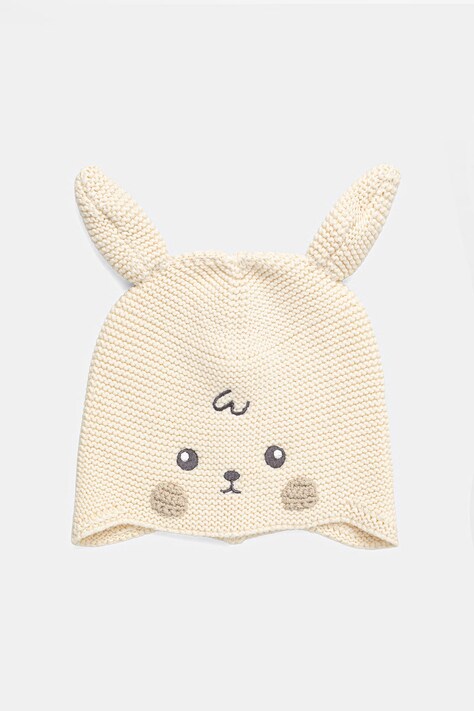 United Colors of Benetton Σκούφος παιδικός βαμβακερός μπεζ 600CRA002