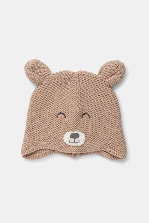 United Colors of Benetton Σκούφος παιδικός βαμβακερός μπεζ 600CRA002