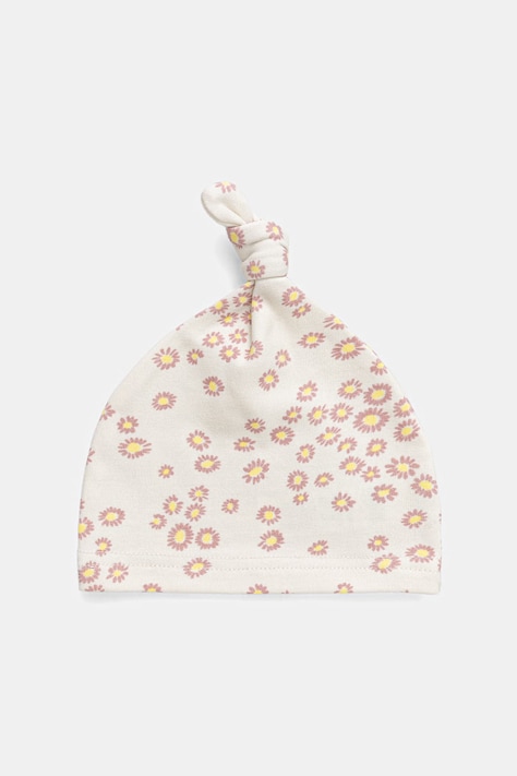 United Colors of Benetton Σκούφος βρεφικός βαμβακερός μπεζ 6SDFRA003