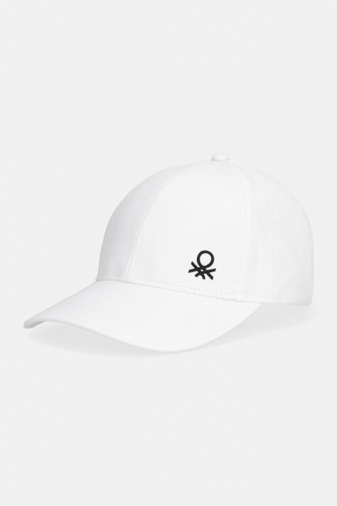 United Colors of Benetton baseballová čepice dětská bavlněná bílá 6WJSRA00D