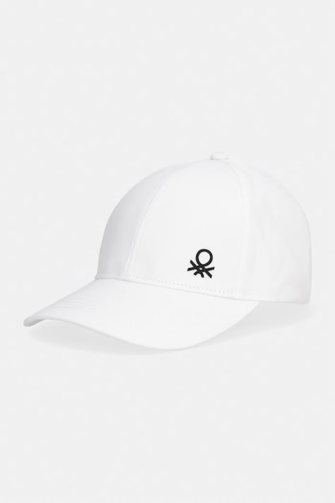 United Colors of Benetton cappello da baseball per bambini in cotone bianco 6WJSRA00D