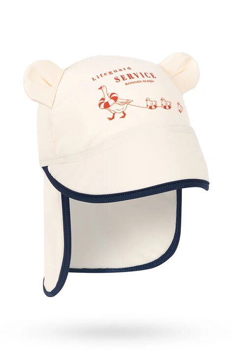 Konges Sløjd kapa sa šiltom za djecu ASTER BEAR SUN HAT GRS bijela KS105264