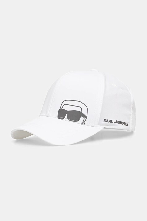 Karl Lagerfeld czapka z daszkiem kolor biały 561124.805611