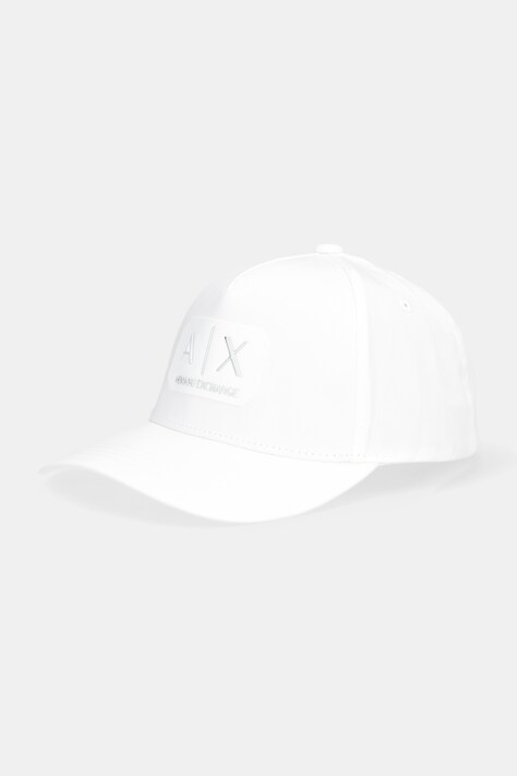 Armani Exchange czapka z daszkiem bawełniana kolor biały XM002224 AF15502
