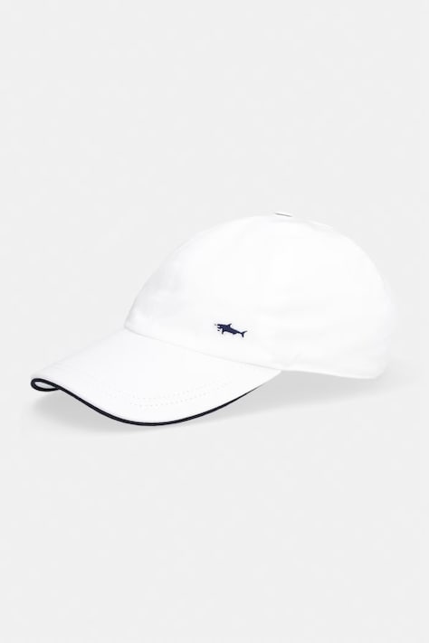 Paul&Shark czapka z daszkiem bawełniana kolor biały 99317100