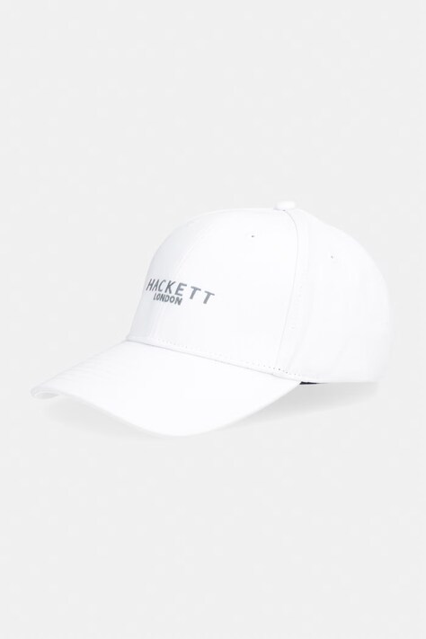 Hackett London czapka z daszkiem bawełniana kolor biały HM0400074