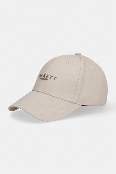Hackett London czapka z daszkiem bawełniana kolor beżowy HM0400074