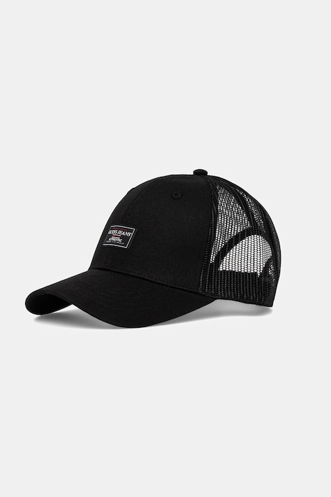 Guess Jeans czapka z daszkiem bawełniana kolor czarny M5GZ05 WF8V1