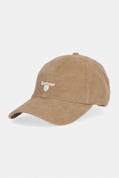 Barbour czapka bejsbolówka męska bawełniana Bayfield brązowa MHA0932