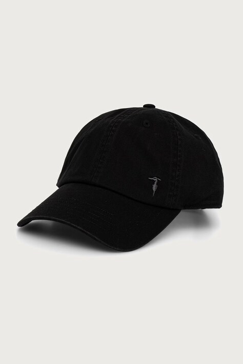 Trussardi Czapka z daszkiem męska z bawełną czarna E079C000022N