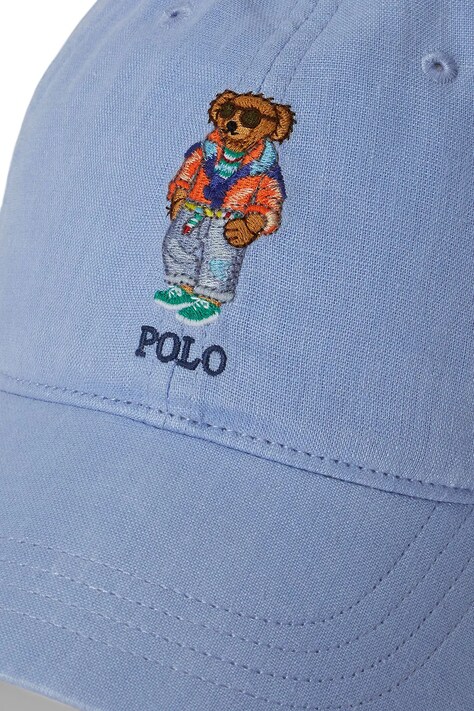 Polo Ralph Lauren кепка чоловіча лляна — SS26-CAM03E, блакитний — фото 3