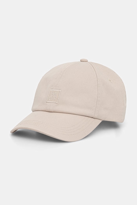 Marc O'Polo czapka z daszkiem męska bawełniana beżowa 5000012647