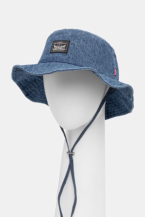 Levi's kapelusz SUMMER DRAWSTRING BUCKET HAT kolor niebieski 005CP