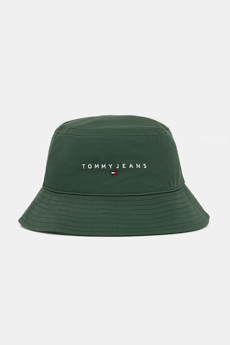 Tommy Jeans bucket hat męski bawełniany zielony AM0AM14201