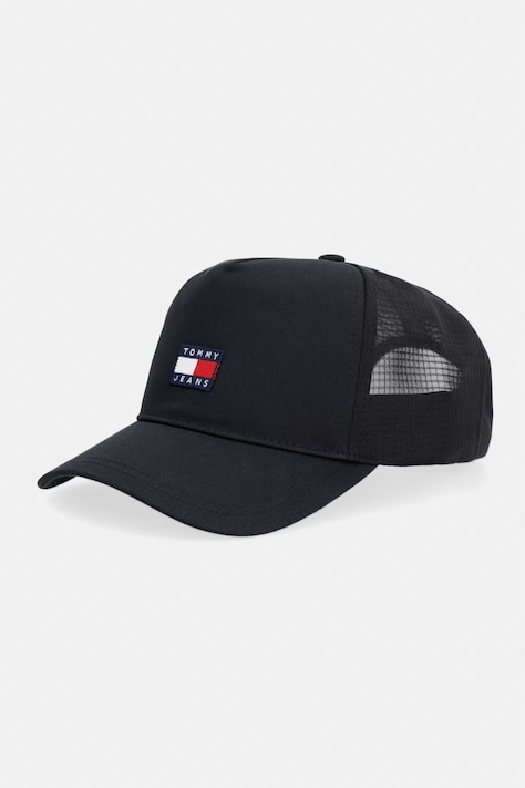 Tommy Jeans șapcă trucker pentru bărbați neagră AM0AM14202