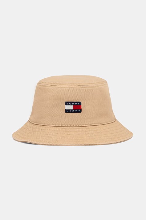 Tommy Jeans bucket hat męski bawełniany beżowy AM0AM14267