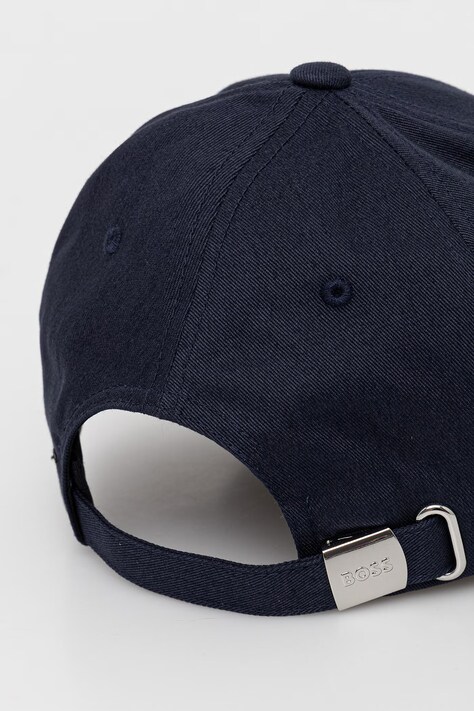 BOSS czapka z daszkiem bawełniana Boss kolor granatowy 50556418