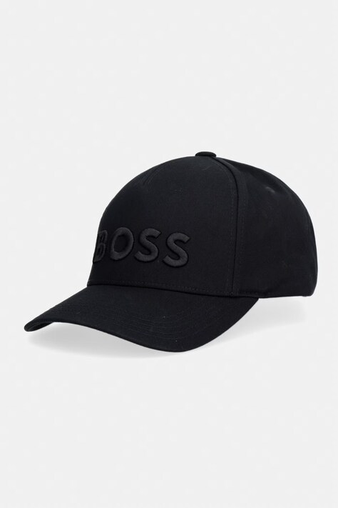 BOSS czapka z daszkiem bawełniana Boss kolor czarny 50556418