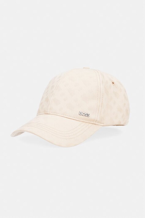 BOSS baseball kapa moška bombažna bež 50560339