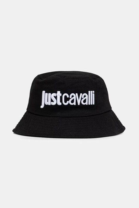 Just Cavalli bucket hat męski bawełniany czarny 80QAZK3A ZG192