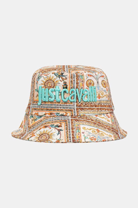Just Cavalli kapelusz damski bawełniany beżowy 80QAZK3A ZG407