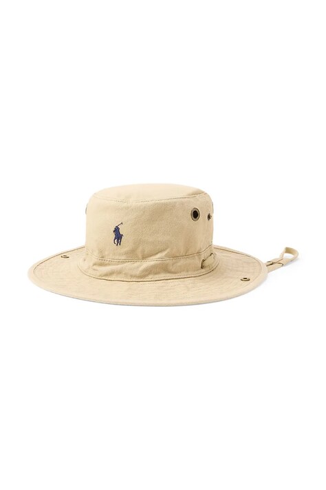 Polo Ralph Lauren COTTON-WOVEN SURF HAT pălărie de pescar din bumbac pentru bărbați bejă 449973197003