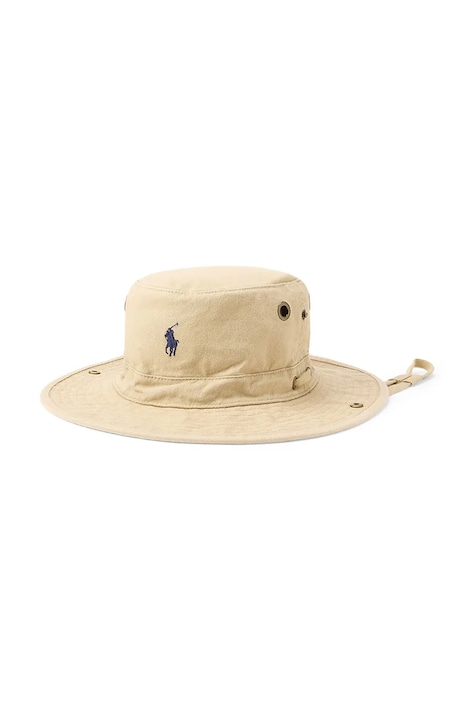 Polo Ralph Lauren COTTON-WOVEN SURF HAT pălărie de pescar din bumbac pentru bărbați bejă 449973197003