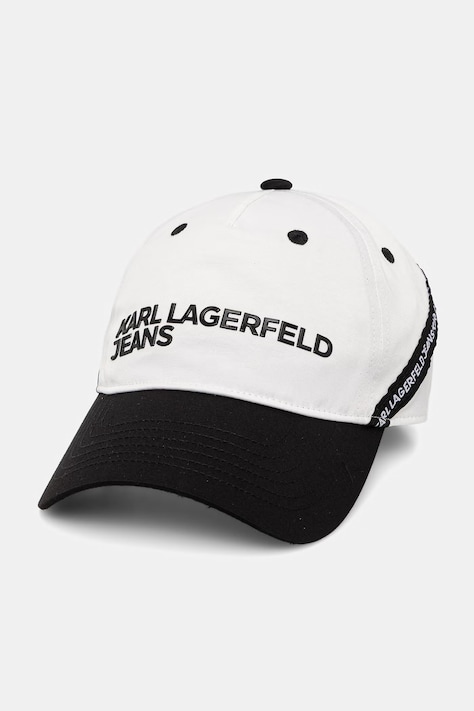 Karl Lagerfeld Jeans czapka z daszkiem męska biała A2M33028