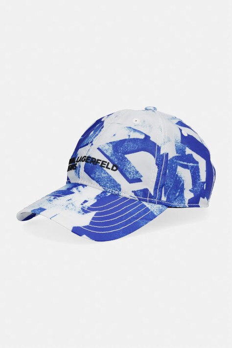 Karl Lagerfeld Jeans czapka z daszkiem kolor niebieski B2M33013